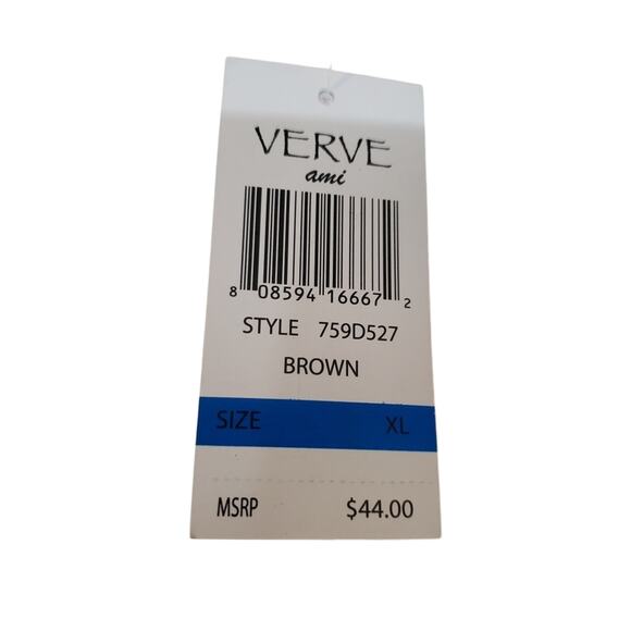 Verve Ami Skirt Womens XL Long Brown Tan 3 Tier Missing Belt Casual Workwear - Picture 5 of 6